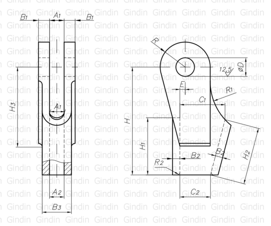 6413-ows на канат мм 24 Gindin клиновые гнезда и фитинги для канатов и тросов 6413-ows-24 Gindin клиновые концевики