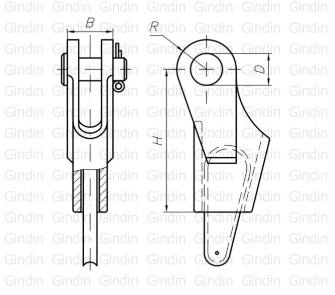 6413-OWS-45 Gindin клиновые концевики для канатов