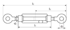 Талрепы оцинкованные DIN 1480 кольцо-кольцо