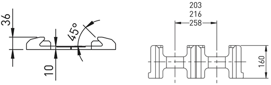 AC-2C-2 Салазки-основание (гнездо, фундамент) Dovetail Foundation