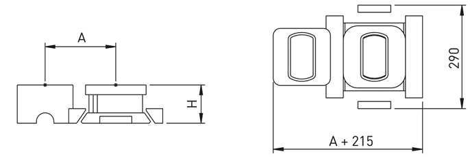 TYPE-C (26) Фундамент (гнездо-основание) RAISED ISO SOCKET-SLIDING