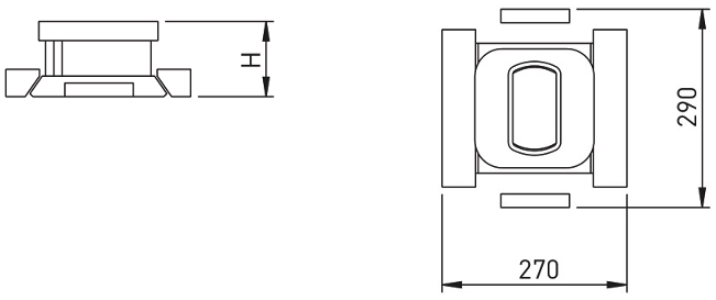 FR-74Q Фундамент (гнездо-основание) Sliding ISO Foundations - Longitudinal