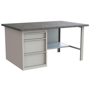 Стол рабочий, тумбочка с 3 ящиками, 750х1500х1000